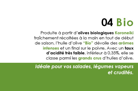 Huile d'olive vierge extra 04 Bio